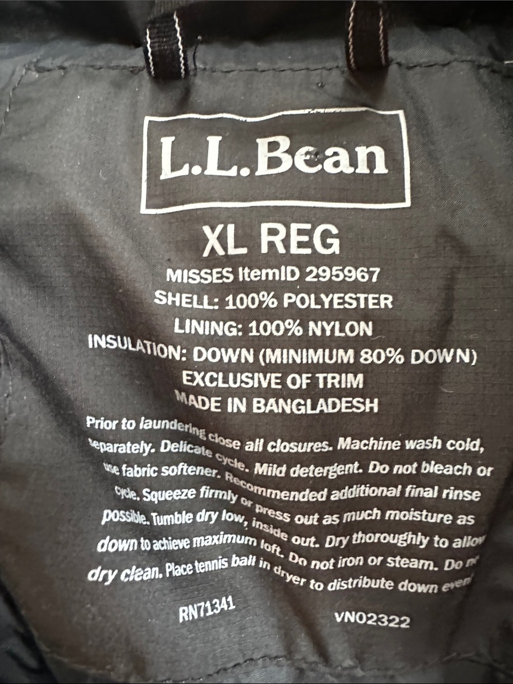 LL Bean down puffer jacket - Picture 5 of 7